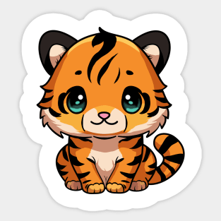 Cute little tiger Sticker